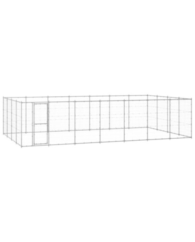 Chenil extérieur Acier galvanisé 33,88 m² | Mobilier & Déco