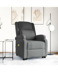 Fauteuil de massage inclinable Gris foncé Tissu | Mobilier & Déco