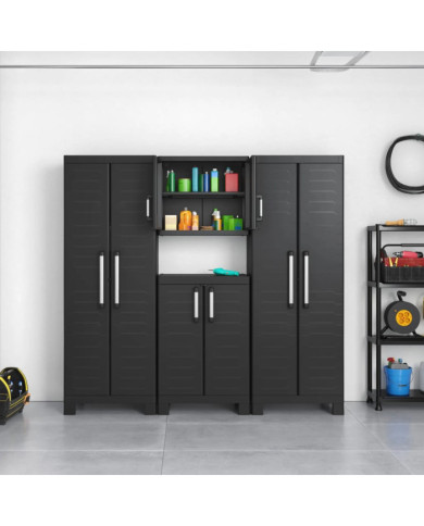 Keter Armoire de rangement haute Detroit Noir | Mobilier & Déco