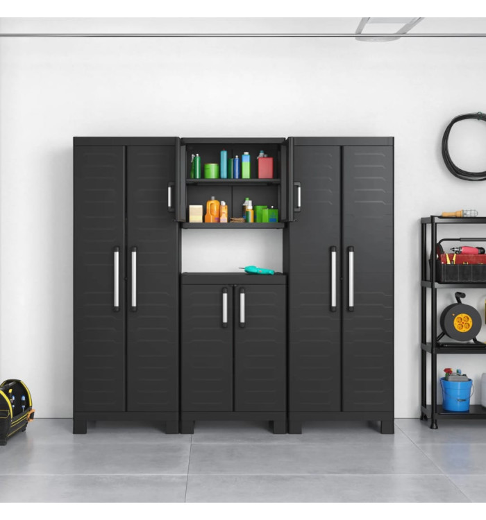 Keter Armoire de rangement haute Detroit Noir | Mobilier & Déco