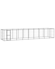 Chenil d'extérieur pour chiens Acier 21,78 m² | Mobilier & Déco