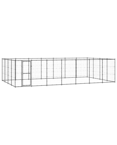 Chenil d'extérieur pour chiens Acier 33,88 m² | Mobilier & Déco