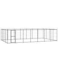 Chenil d'extérieur pour chiens Acier 33,88 m² | Mobilier & Déco