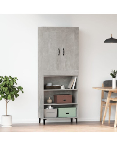 Buffet haut Gris béton Bois d'ingénierie | Mobilier & Déco