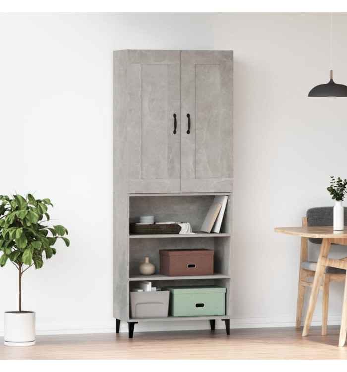 Buffet haut Gris béton Bois d'ingénierie | Mobilier & Déco