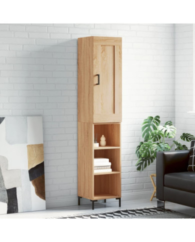 Buffet haut Chêne sonoma 34,5x34x180 cm Bois d'ingénierie | Mobilier & Déco