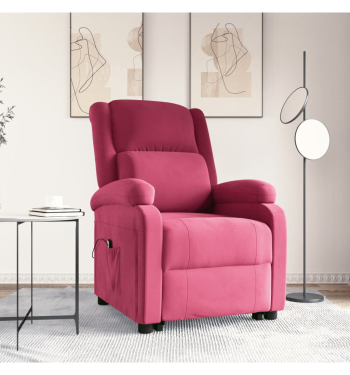 Fauteuil rouge velours | Mobilier & Déco