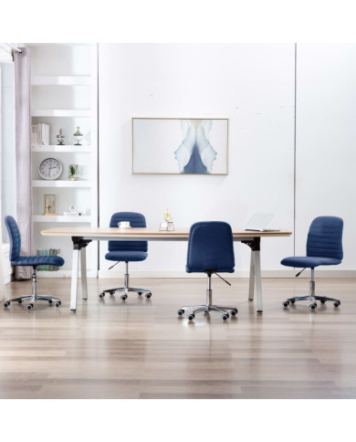 Chaises à manger lot de 4 bleu tissu | Mobilier & Déco