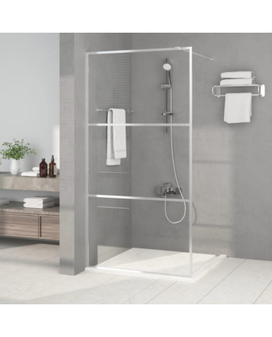 Paroi de douche Argenté 100x195 cm Verre ESG transparent | Mobilier & Déco