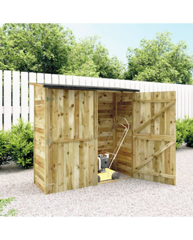 Abri à outils de jardin Pinède imprégnée 182x76x175 cm | Mobilier & Déco