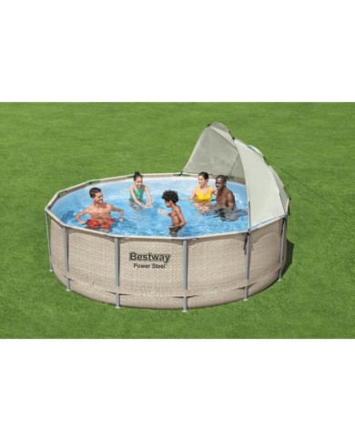Bestway Auvent de piscine hors sol Blanc | Mobilier & Déco
