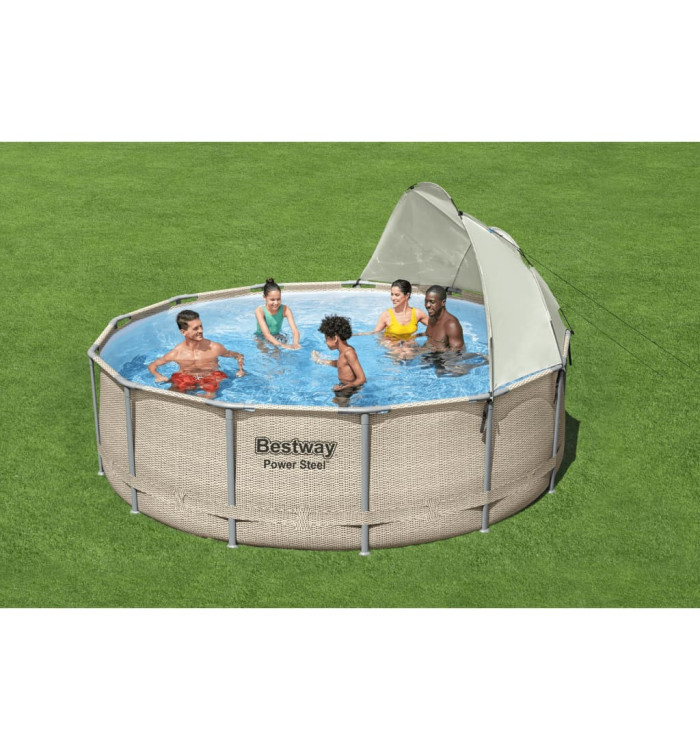 Bestway Auvent de piscine hors sol Blanc | Mobilier & Déco