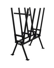 Tréteau enduit de poudre noir pour travail en bois | Mobilier & Déco