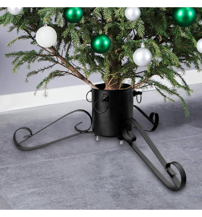 Support de sapin de Noël Noir 58x58x21 cm | Mobilier & Déco