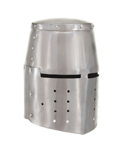 Casque de chevalier médiéval antique pour GN Argenté Acier | Mobilier & Déco