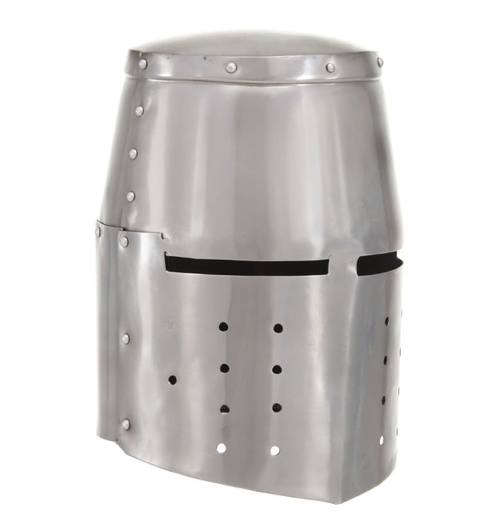 Casque de chevalier médiéval antique pour GN Argenté Acier | Mobilier & Déco