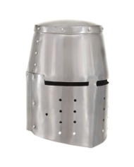 Casque de chevalier médiéval antique pour GN Argenté Acier | Mobilier & Déco