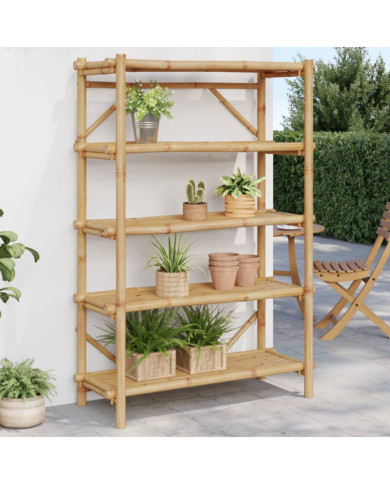 Étagère à 5 niveaux 100x40x150 cm bambou | Mobilier & Déco