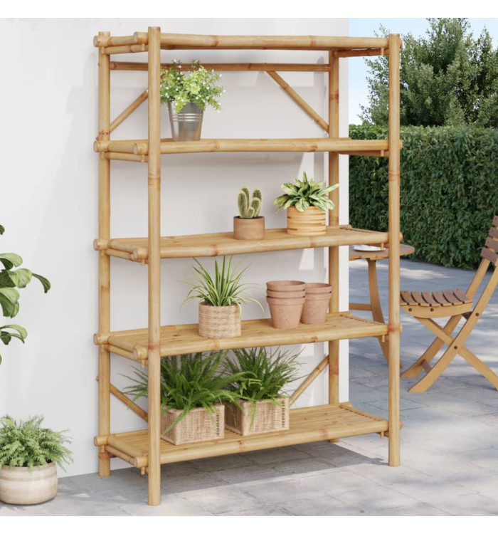 Étagère à 5 niveaux 100x40x150 cm bambou | Mobilier & Déco