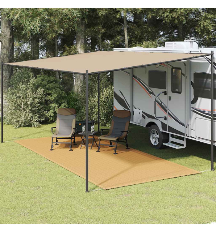 Tapis de tente sable 250x500 cm PEHD | Mobilier & Déco