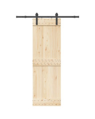 Kit de quincaillerie de porte coulissante 152 cm acier noir | Mobilier & Déco