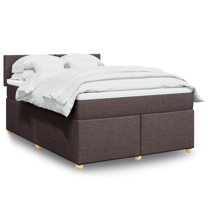 Sommier à lattes de lit avec matelas Marron foncé 160x200 cm | Mobilier & Déco