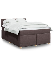 Sommier à lattes de lit avec matelas Marron foncé 160x200 cm | Mobilier & Déco
