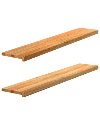 Appuis de fenêtre 2 pcs marron clair bois de chêne massif | Mobilier & Déco
