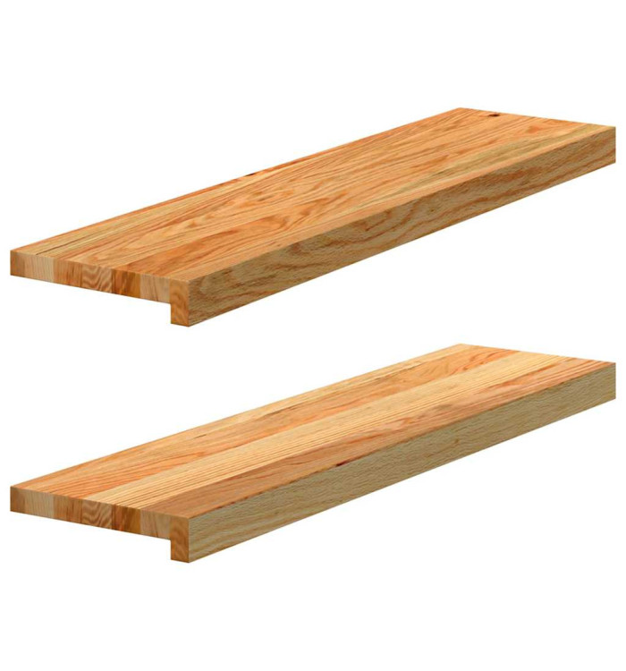 Appuis de fenêtre 2 pcs marron clair bois de chêne massif | Mobilier & Déco