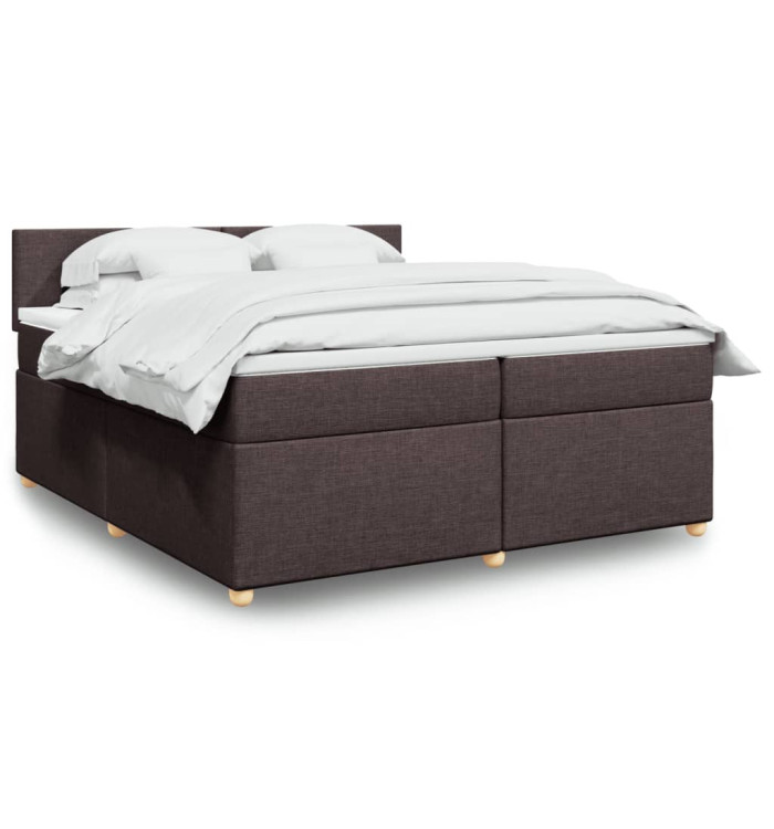 Sommier à lattes de lit avec matelas Marron foncé 200x200 cm | Mobilier & Déco