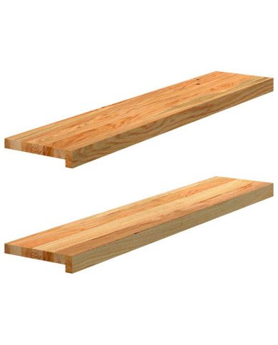 Appuis de fenêtre 2 pcs marron clair bois de chêne massif | Mobilier & Déco