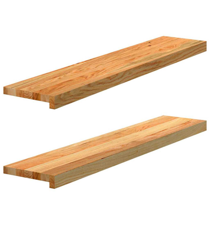 Appuis de fenêtre 2 pcs marron clair bois de chêne massif | Mobilier & Déco