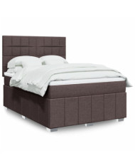 Sommier à lattes de lit avec matelas Marron foncé 140x200 cm | Mobilier & Déco