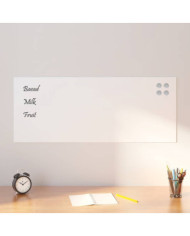 Tableau noir magnétique mural Blanc 100x40 cm Verre trempé | Mobilier & Déco