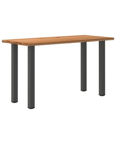 Table de bar rectangulaire en bois massif de chêne marron clair 180 x 80 x 92 cm | Mobilier & Déco