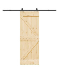 Porte coulissante et kit de quincaillerie 70x210 cm pin massif | Mobilier & Déco