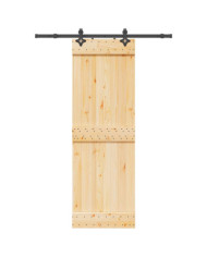 Porte coulissante et kit de quincaillerie 70x210 cm pin massif | Mobilier & Déco
