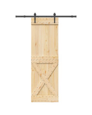 Porte coulissante et kit de quincaillerie 70x210 cm pin massif | Mobilier & Déco