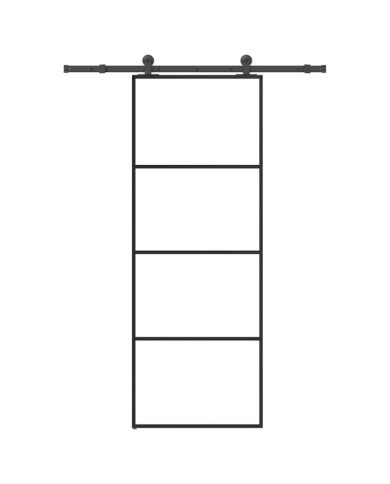 Porte coulissante avec kit de quincaillerie 76x205 cm Verre ESG | Mobilier & Déco