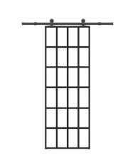 Porte coulissante avec kit de quincaillerie 76x205 cm Verre ESG | Mobilier & Déco
