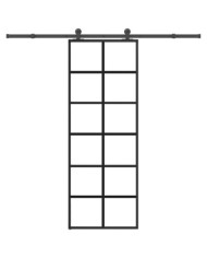 Porte coulissante avec kit de quincaillerie 76x205 cm Verre ESG | Mobilier & Déco
