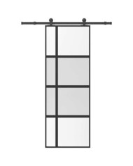 Porte coulissante kit de quincaillerie trempé verre aluminium | Mobilier & Déco