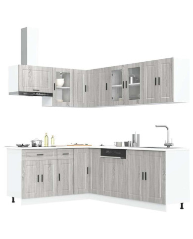 Ensemble d'armoires de cuisine 11 pcs Porto bois d'ingénierie | Mobilier & Déco