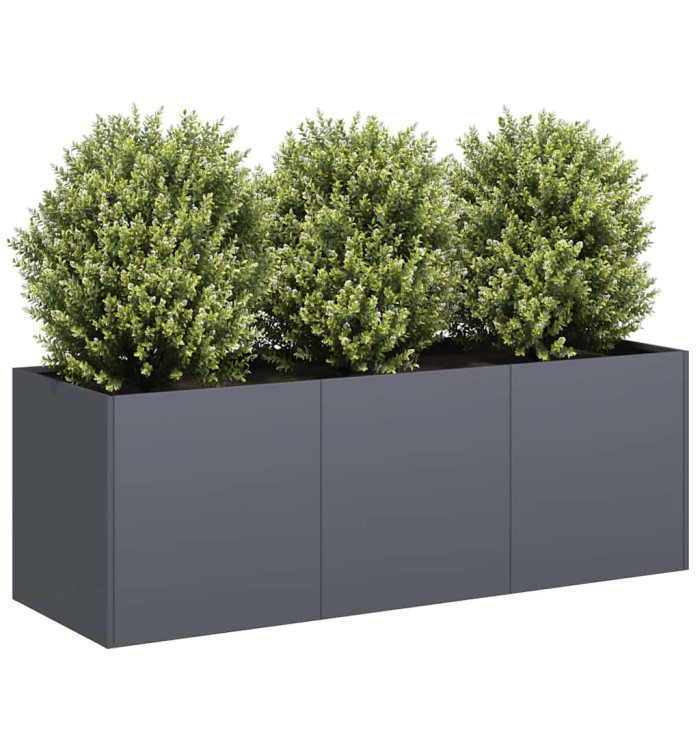 Jardinière anthracite 120x40x40 cm acier laminé à froid | Mobilier & Déco