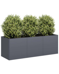 Jardinière anthracite 120x40x40 cm acier laminé à froid | Mobilier & Déco