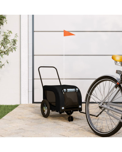 Remorque de vélo pour animaux de compagnie noir | Mobilier & Déco