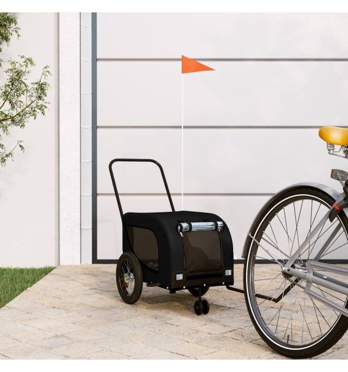 Remorque de vélo pour animaux de compagnie noir | Mobilier & Déco