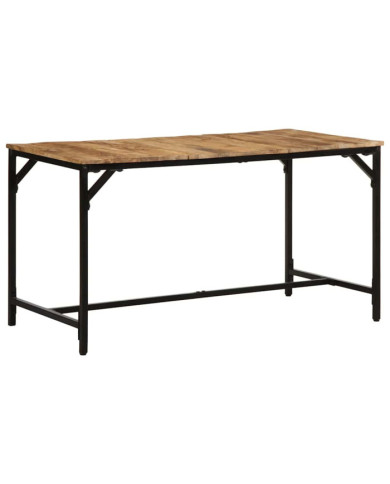 Table à manger 140x70x75 cm bois de manguier massif brut | Mobilier & Déco