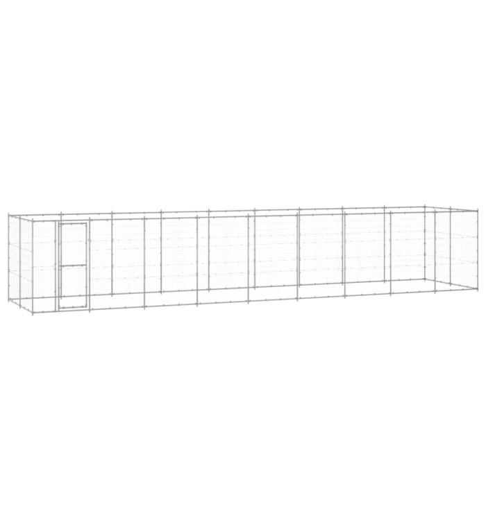 Chenil extérieur Acier galvanisé 21,78 m² | Mobilier & Déco