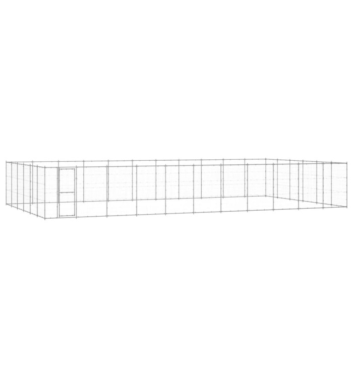 Chenil extérieur Acier galvanisé 79,86 m² | Mobilier & Déco
